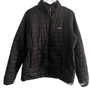 Patagonia Womens Black Primaloft Nano Puff jacket sz xl